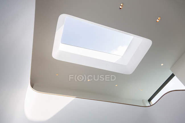 Skylight and recessed lights of modern house — Stock Photo