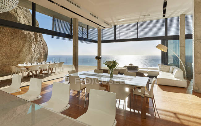 Terrace at luxury modern house — Stock Photo