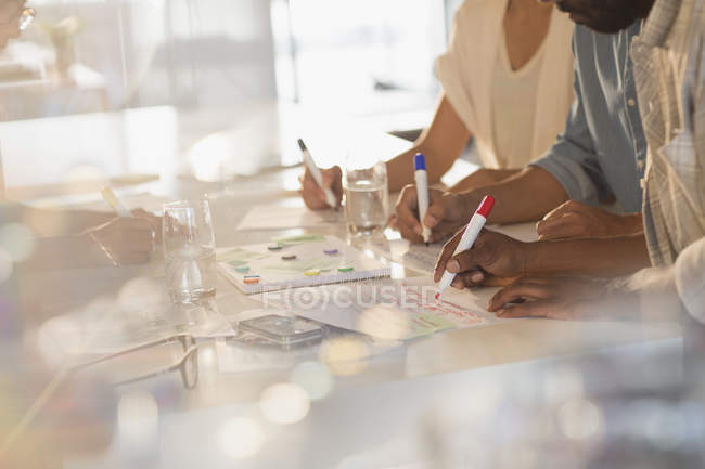 Creative business people brainstorming, planning — Stock Photo