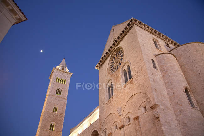 Low angle view of church and bell tower — Stock Photo