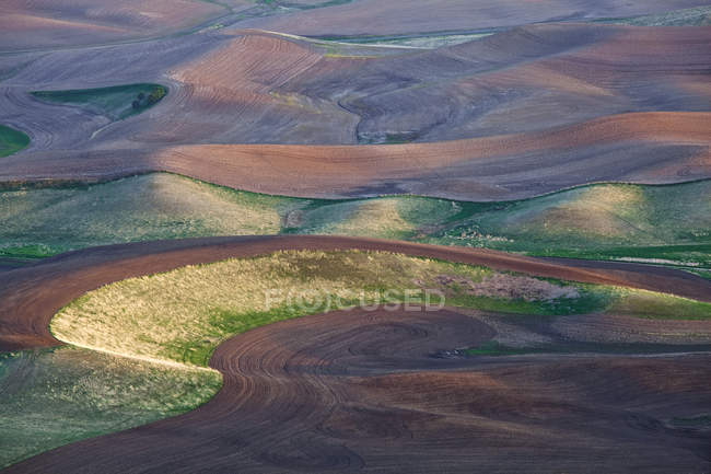 Vista aérea da paisagem rolante — Fotografia de Stock