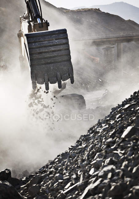 Digger working on site during daytime — Stock Photo