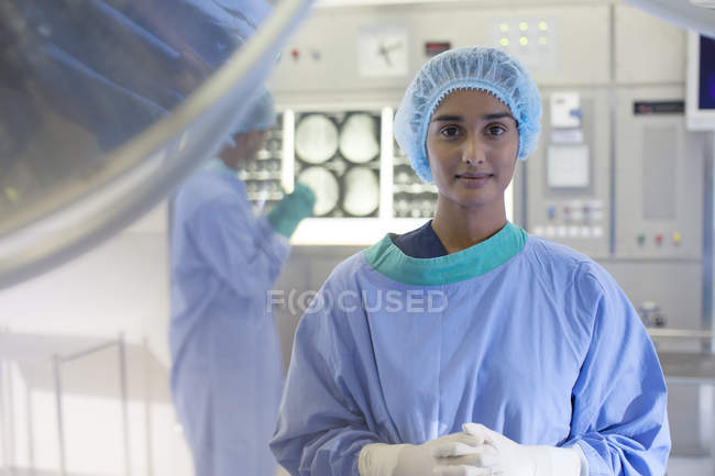 Surgeon standing in modern operating room — Stock Photo