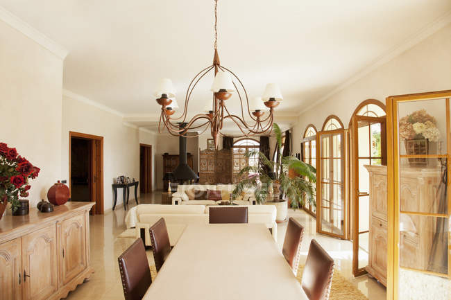 Luxury dining room indoors — Stock Photo