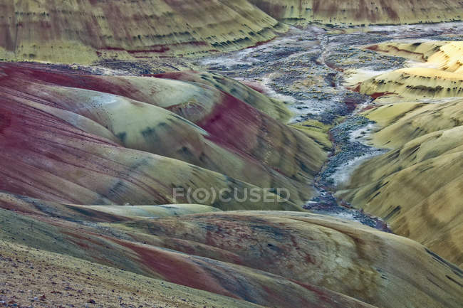 Aerial view of Painted Hills in Oregon — Stock Photo