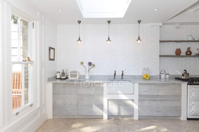 Rustic luxury kitchen indoors — Stock Photo