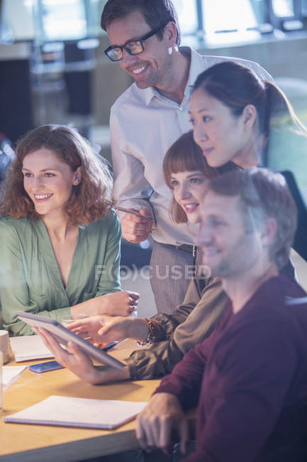 Business people talking in office meeting — Stock Photo