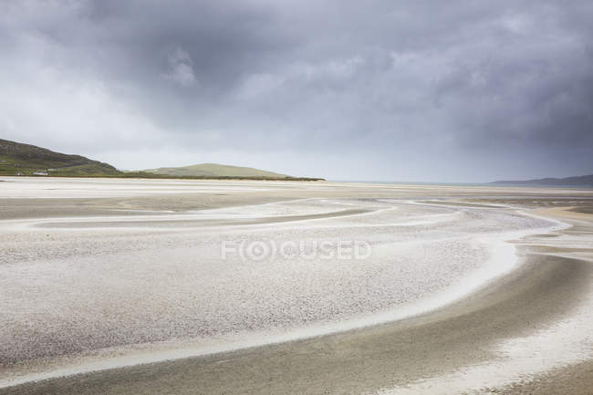 Praia de areia tranquila, Luskentyre Beach, Harris, Outer Hebrides — Fotografia de Stock