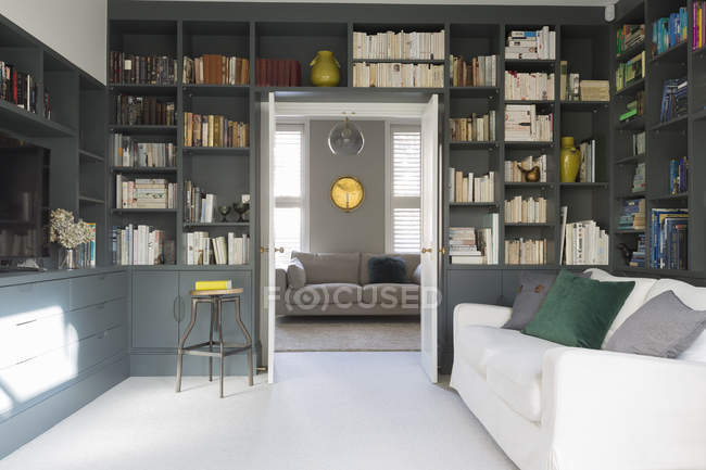 Luxury home showcase library — Stock Photo