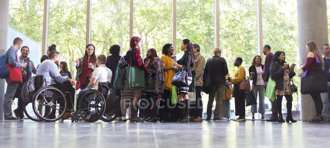 Business people talking at conference at modern office — Stock Photo