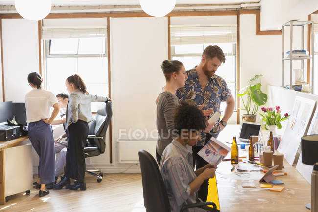 Creative designers brainstorming, planning in office — Stock Photo