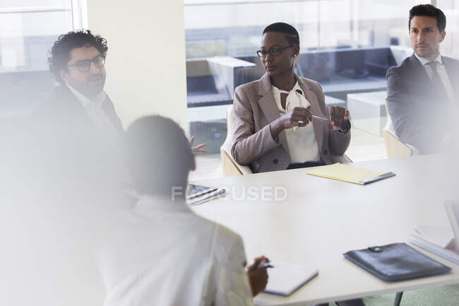 Business people talking in conference room meeting — Stock Photo