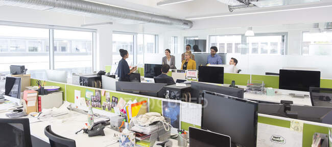 Business people meeting in open plan office — Stock Photo