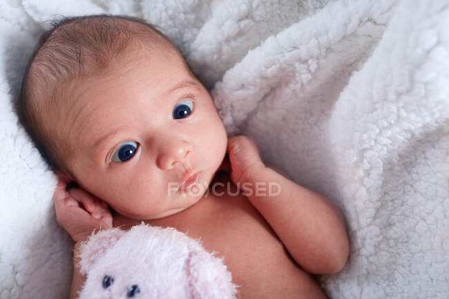 Close up cute newborn baby — Stock Photo