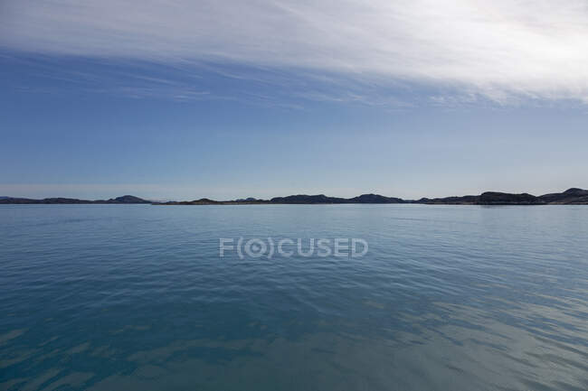 Vista panoramica vasto blu Oceano Atlantico Groenlandia — Foto stock