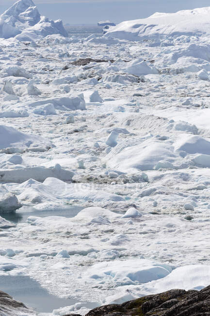 Hielo glacial derretiéndose Groenlandia - foto de stock