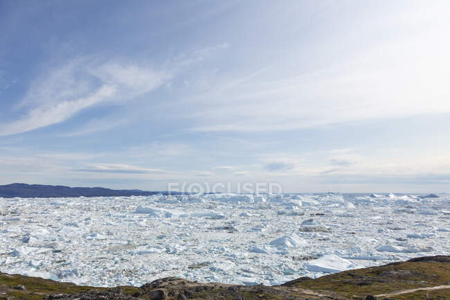 Fonte des glaces polaires Disko Bay Groenland — Photo de stock