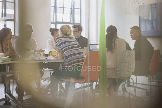 Designers brainstorming in conference room meeting — Stock Photo