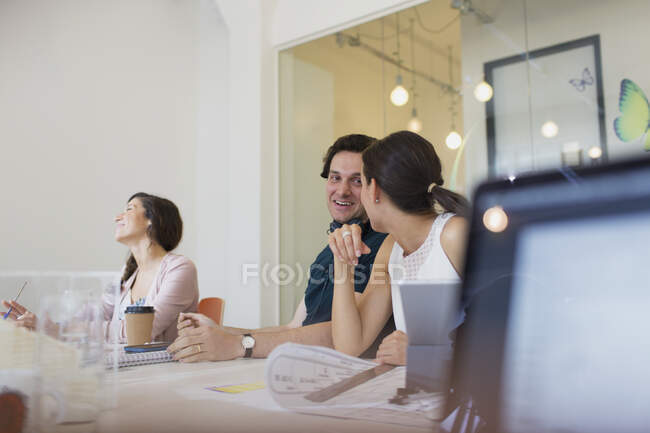 Architects talking in conference room meeting — Stock Photo