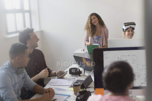 Computer programmers and designers working in office — Stock Photo