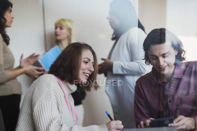 Business people planning and talking in conference room meeting — Stock Photo
