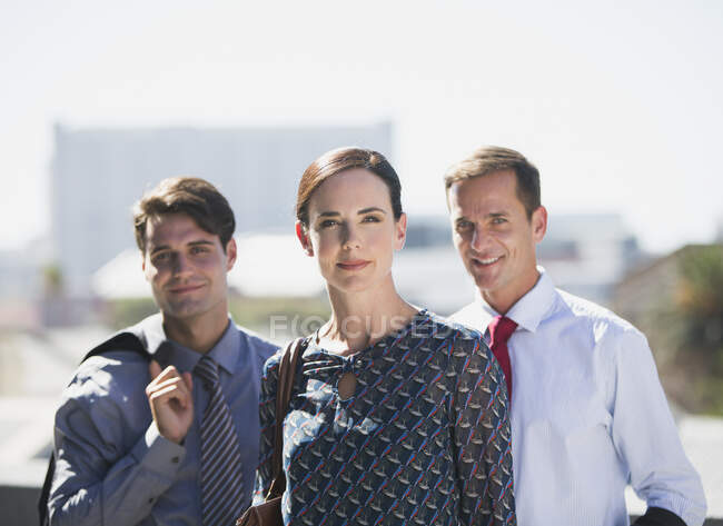 Confident business people outdoors — Stock Photo