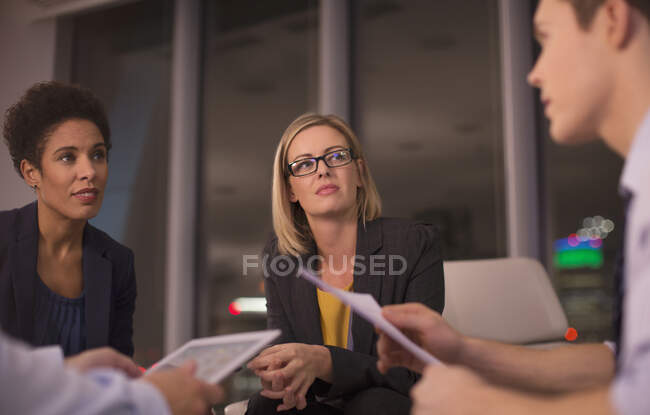 Business people working late in office — Stock Photo