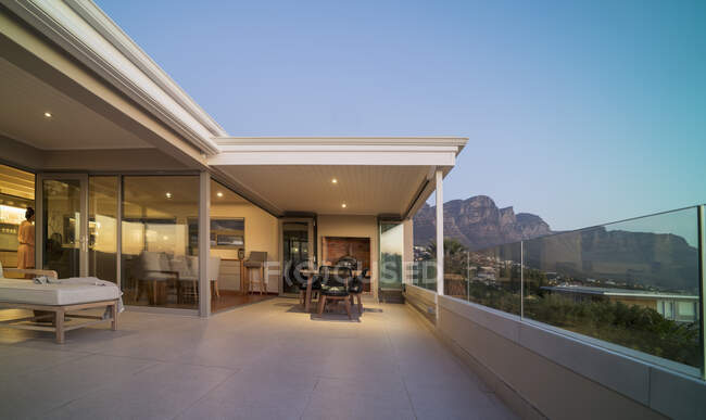 Luxus-Wohnvitrine Patio, Kapstadt, Südafrika — Stockfoto