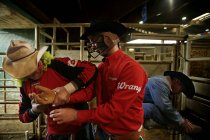 25. märz 2007. italien, voghera, cowboys ranch. Cowboys bereiten sich auf Show und Wettkampf vor — Stockfoto