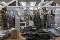 March 1, 2017. Italy, Valle Mosso, Biella, Reda 1865 textile factory. Working machinery — Stock Photo