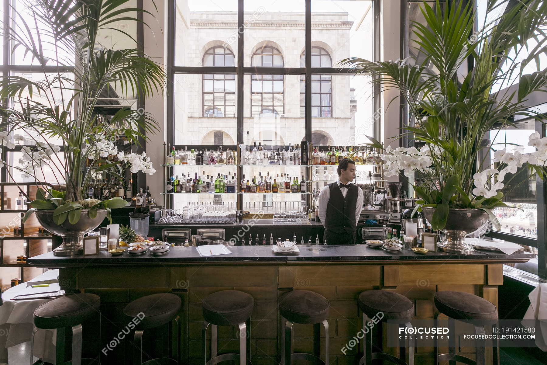 February 17, 2017. Milan, Arengario restaurant. Portrait of