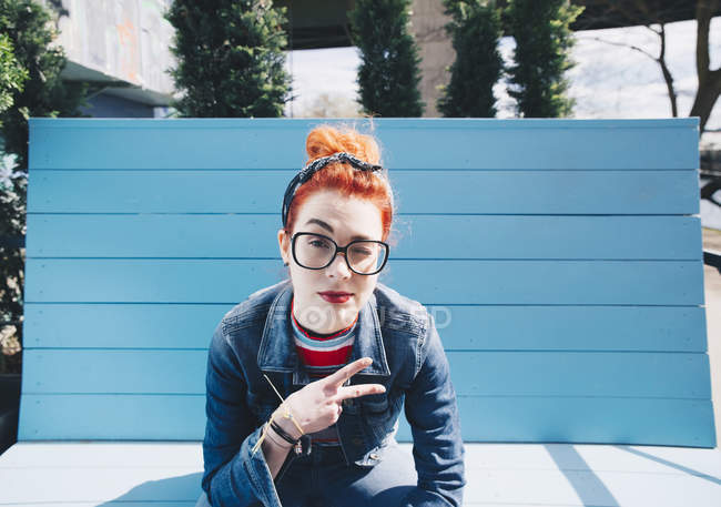 Redhead on bench good question Redhead on bench