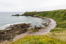 United Kingdom, Scotland, Aberdeenshire, Stonehaven, Dunnottar Castle from distance — Stock Photo