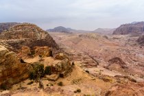 Jordan, ma 'an gouvernement, petra district, die legendäre felsenstadt petra aus der luft — Stockfoto
