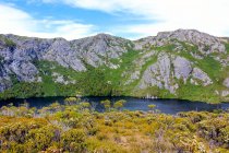 Australia, Tasmania, Cradle Mountain National Park, Colomba vista lago dall'alto — Foto stock