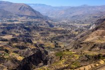 Перу, Arequipa, Caylloma, Colca Canyon вид с воздуха — стоковое фото