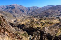 Perú, Arequipa, Caylloma, Cañón del Colca vista aérea - foto de stock