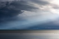 Peru, Puno, Lake Titicaca, scenic view with thunderstorm weather — Stock Photo