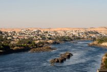 Egipto, Aswan Gouvernement, Asuán, Vista panorámica del Nilo cerca de Asuán - foto de stock
