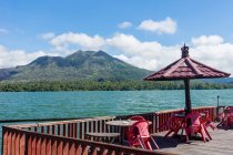 Indonesien, bali, kabubaten bangli, terrasse am meer am vulkan batur — Stockfoto