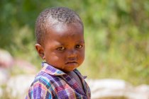 Retrato de niño africano, Isla de Pemba, Zanzíbar, Tanzania - foto de stock