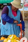Bolivia, Departamento de La Paz, La Paz, mujer en el mercado en La Paz - foto de stock