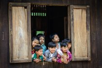Myanmar (Birmania), Regione di Mandalay, Taungtha, Taung Ba, Provincia di Mandalay, Scuola elementare Taung Ba — Foto stock