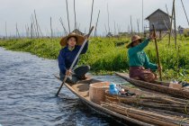 Myanmar (burma), shan, taunggyi, Bootsfahrt auf dem inle see — Stockfoto
