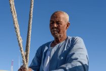Egypte, Assouan, Voyage en voilier à travers le Nil à l'île de Kitchener au jardin botanique — Photo de stock
