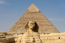 Egito, Gizé Gouvernement, Gizé, A Pirâmide de Gizé e A Grande Esfinge — Fotografia de Stock