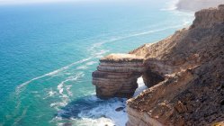 Australia, Australia Occidentale, Kalbarri, scogliera sulla riva, vista aerea — Foto stock