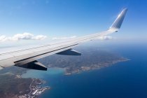Jamaica, Montego Bay, Landing in Jamaica, Flight over Montego Bay, aerial seascape — Stock Photo