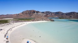 México, Baja California Sur, La Paz, la playa de Balandra Beach desde arriba - foto de stock