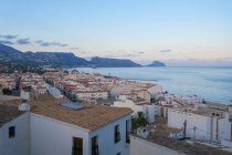Spanien, comunidad valenciana, altea, Sonnenuntergang am Meer in altea — Stockfoto